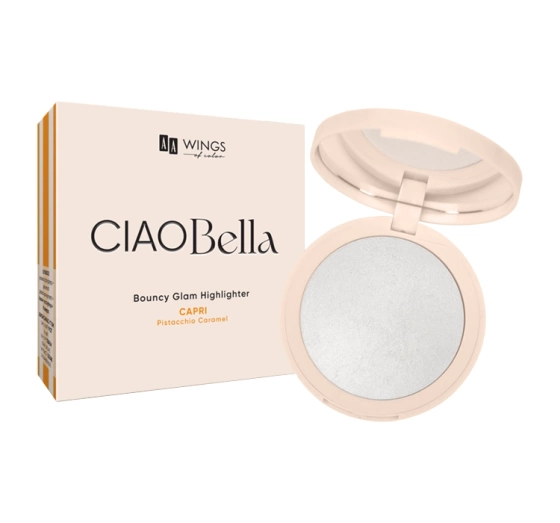 AA Wings of Color CIAO Bella rozświetlacz do twarzy 01 Ice Silver Glow 11 g