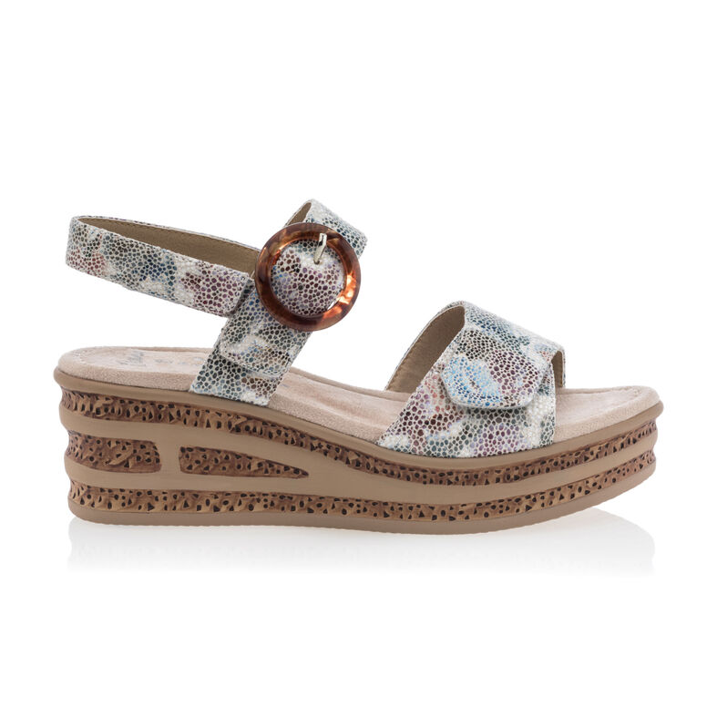 Mehrfarbige Damen-Sandalen / Zehenfreie Schuhe