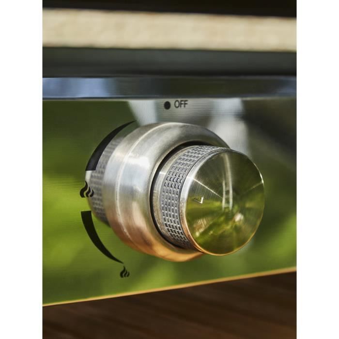 COOKING BOX Plancha à gaz BRASILIA - 4 feux - 10kW - 84x41x24,5 cm - Tout inox - Surface cuisson: 84x34 cm