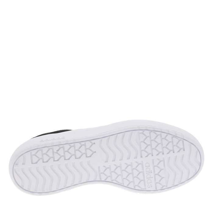 Zapatillas Adidas Vl Court Bold J para niñas, negras - Con cordones - Infantiles - Planas - Sintéticas