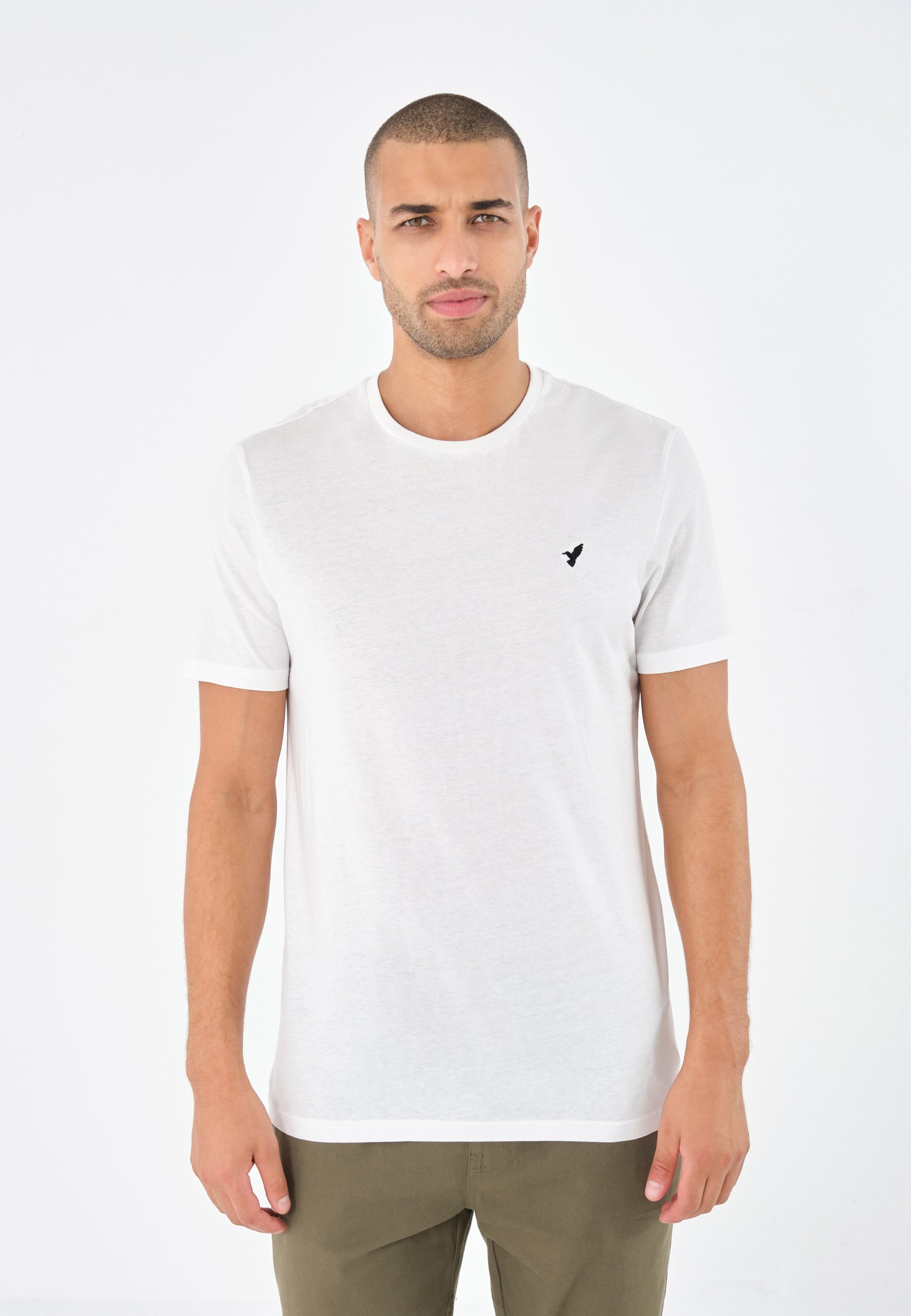Pier One UNISEX 5-PACK - Basic T-shirt - wit/bruin/donkerblauw