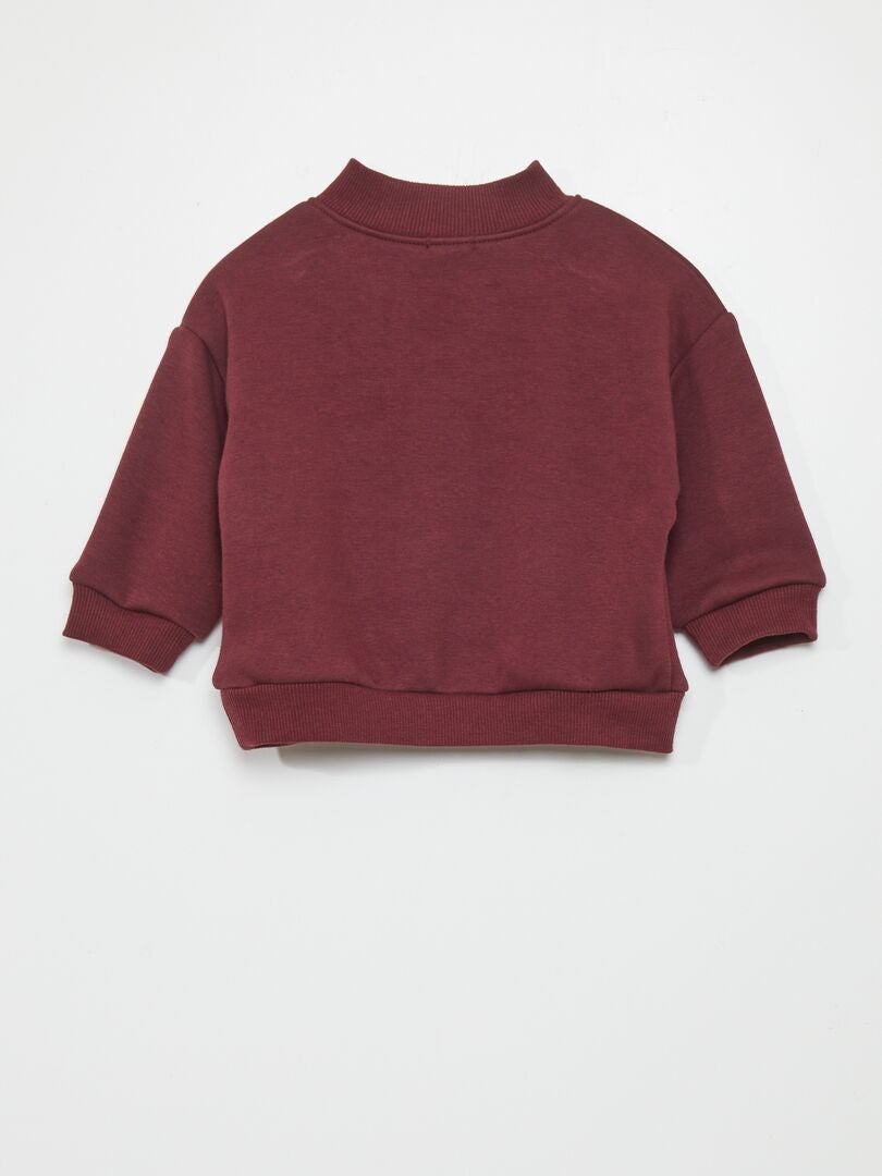 Blusa de gola alta com botões - Sempre mais macia - VERMELHA