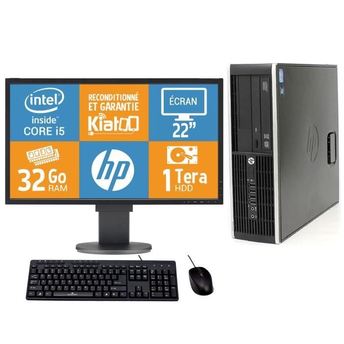 HP ELITE 8100 desktop computer, Intel Core i5, 32GB RAM, 1TB TFT hard drive, 22