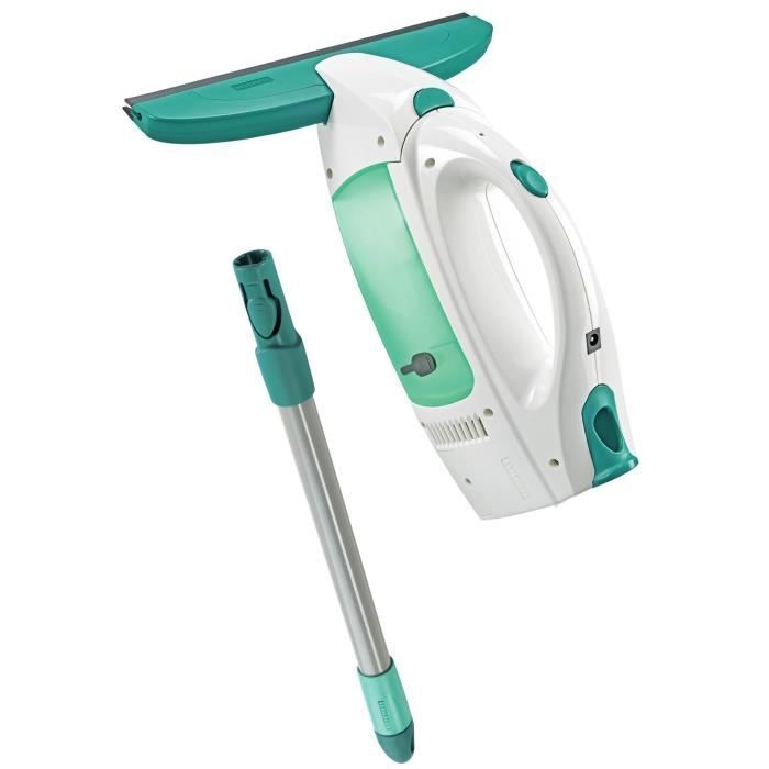 Lavamoquette Leifheit Dry & Clean 51001 con manico, dotata di manico da 43 cm per una pulizia senza aloni, con autonomia della batteria di 38 minuti.