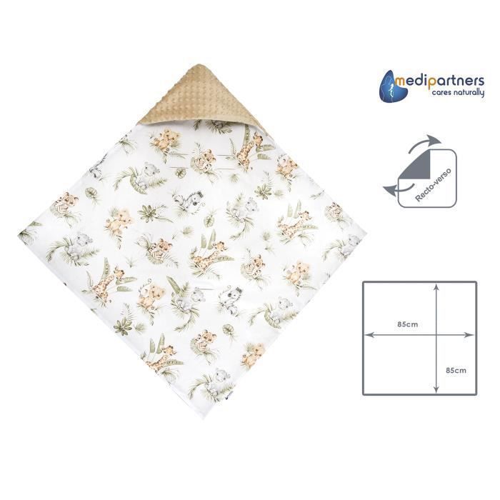 Medi Partners 100% Cotton Baby Wrap Blanket, for Winter, Baby Nest, Car Seat, Stroller, Soft 85x85 cm
