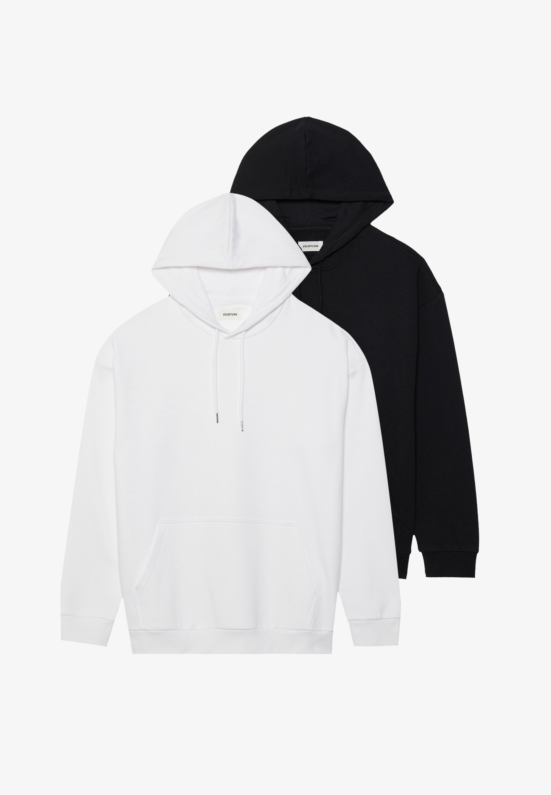 YOURTURN UNISEX LOT DE 2 - Sweat-shirt - blanc/noir