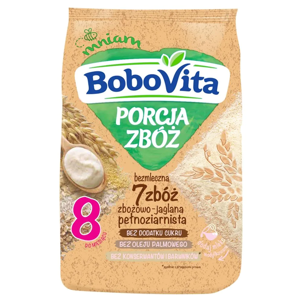 Bobowita Porcja Zbóż Bezmleczna Kaszka zbożowo-jaglana 7 Zbóż