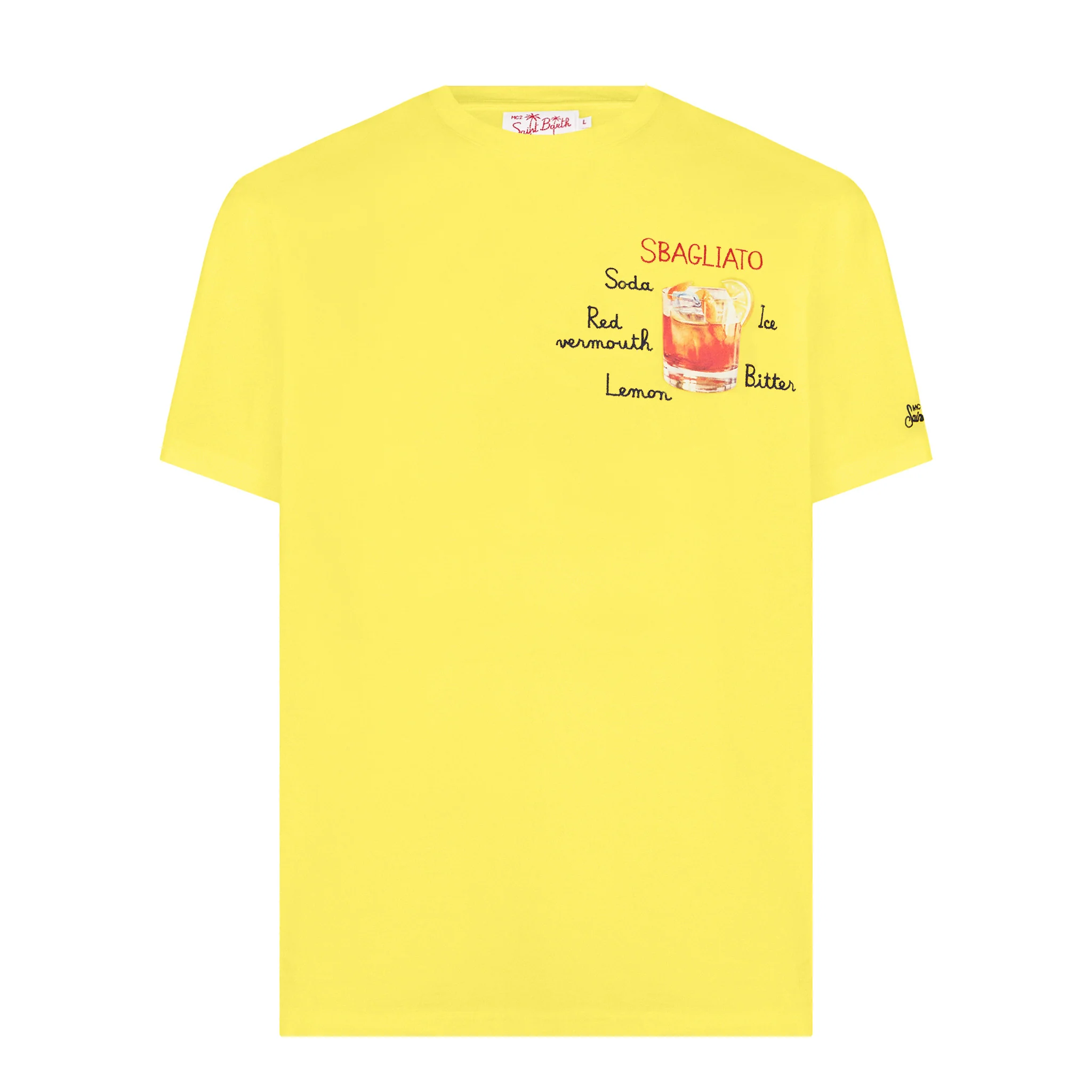 Camiseta de algodón para hombre con estampado de cristal Sbagliato