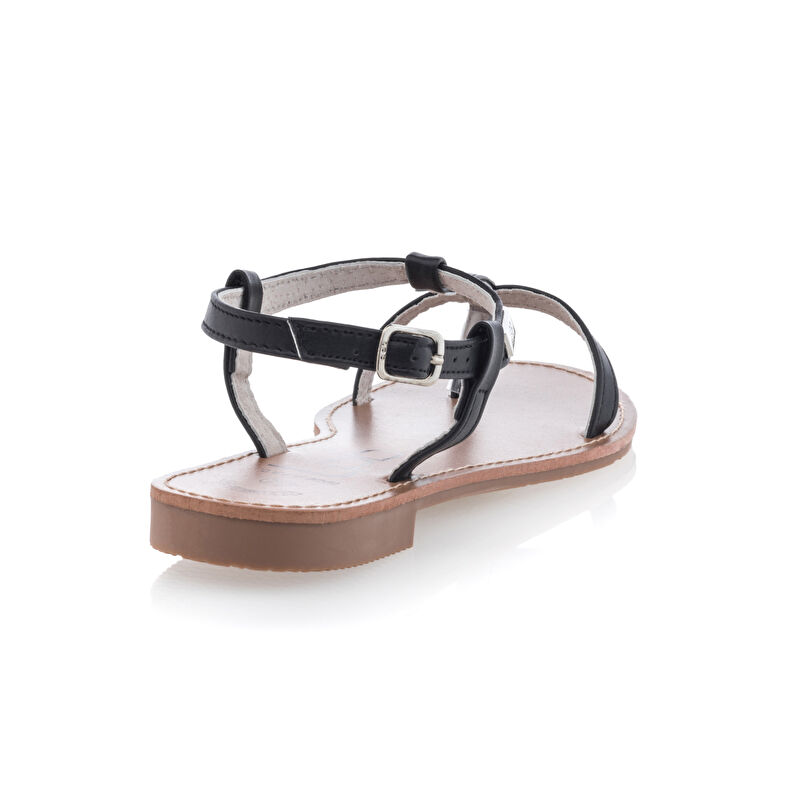 Női fekete flip-flop papucsok / tanga szandálok