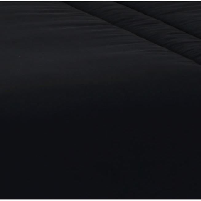 Divano letto a 3 posti con meccanismo click-clack - Tessuto nero - Stile contemporaneo - L 193 x P 92 cm - LENA
