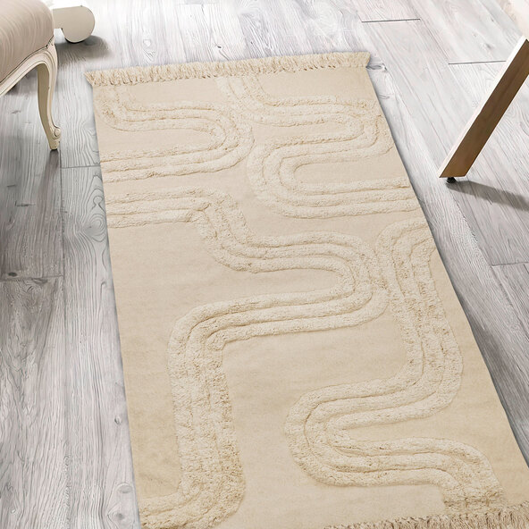 Tapete passadeira boho, ondas