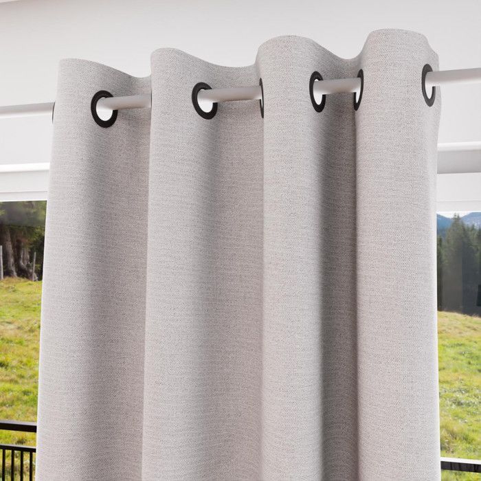 Tenda a occhielli ECLIPSE bianca, isolante e oscurante al 100%, 135x300 cm, di Soleil d'ocre