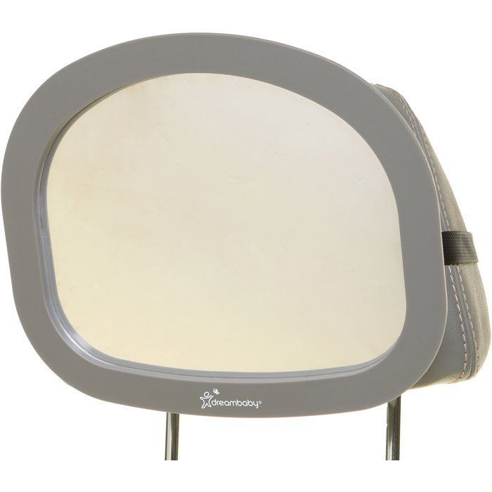 Grand miroir de siège arrière - DREAMBABY - Ajustable EZY-Fit - Vue grand angle pour la sécurité des bébés et des jeunes enfants