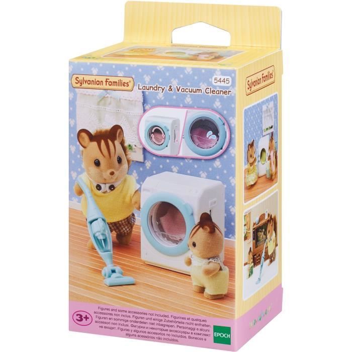 Sylvanian Families Furniture Set - Washing Machine and Vacuum Cleaner - 5 Pieces