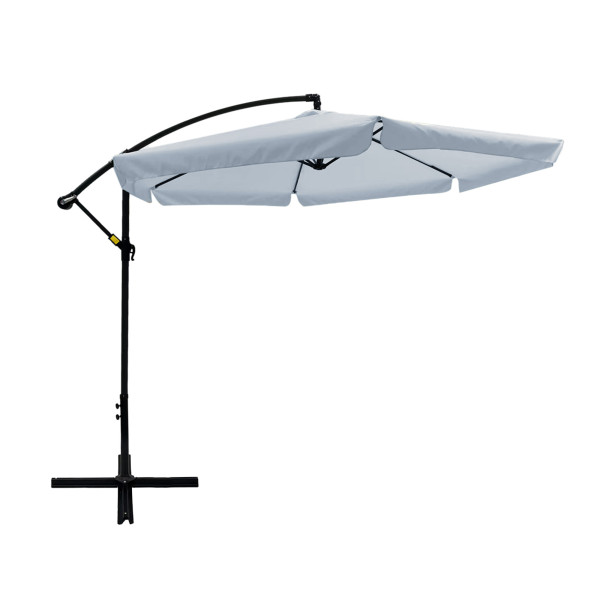 Parasol ogrodowy z podstawą 3 m szary PATIO