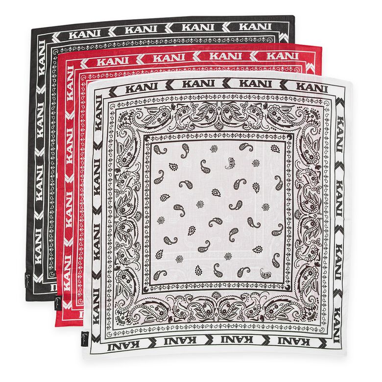 Bandany z charakterystycznym wzorem Paisley (opakowanie 3 szt.)