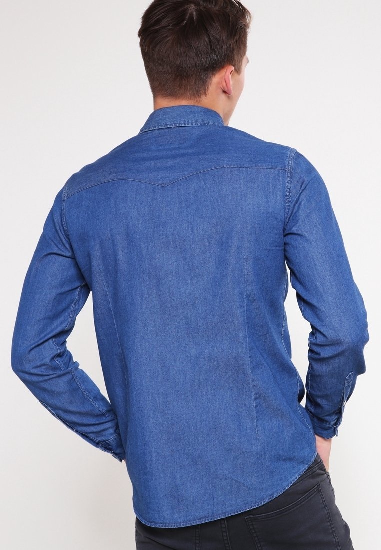 CELIO shirt - steenblauwe denim