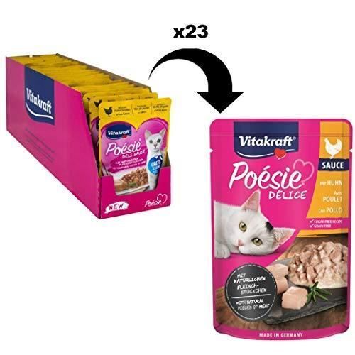 Nourriture pour chat - VITAKRAFT - Délice Filet de Poulet Chat Adulte Poésie - Lot de 23 Sachets 35284
