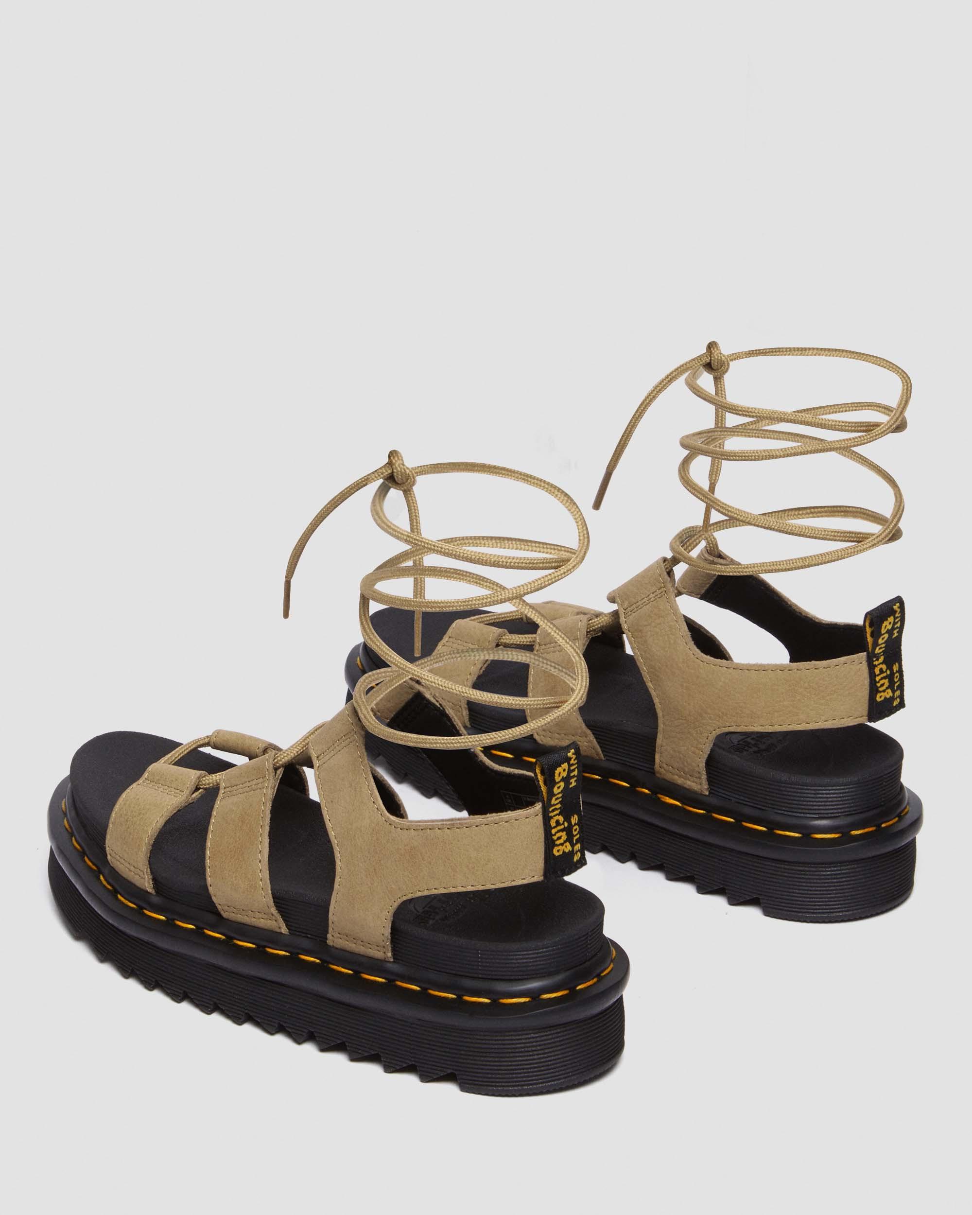 Nartilla Tumbled Nubuck Leder Gladiatorsandalen
