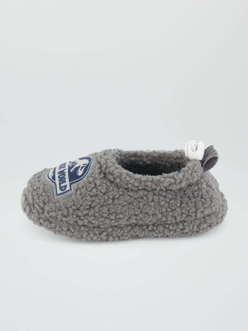 Pantufas felpudas Jurassic Park Sherpa - Marrom Claro