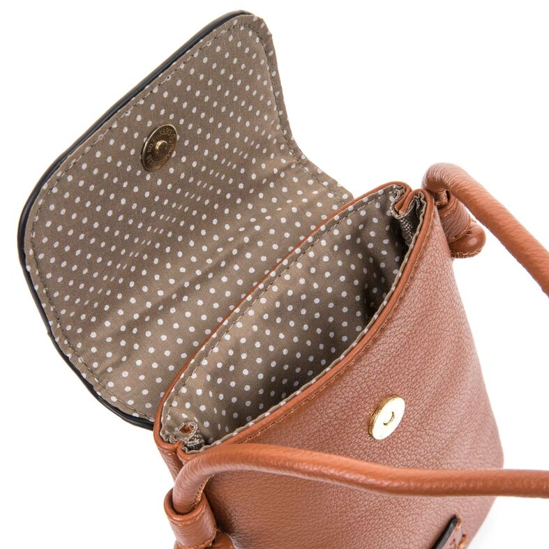 Dámská hnědá crossbody kabelka