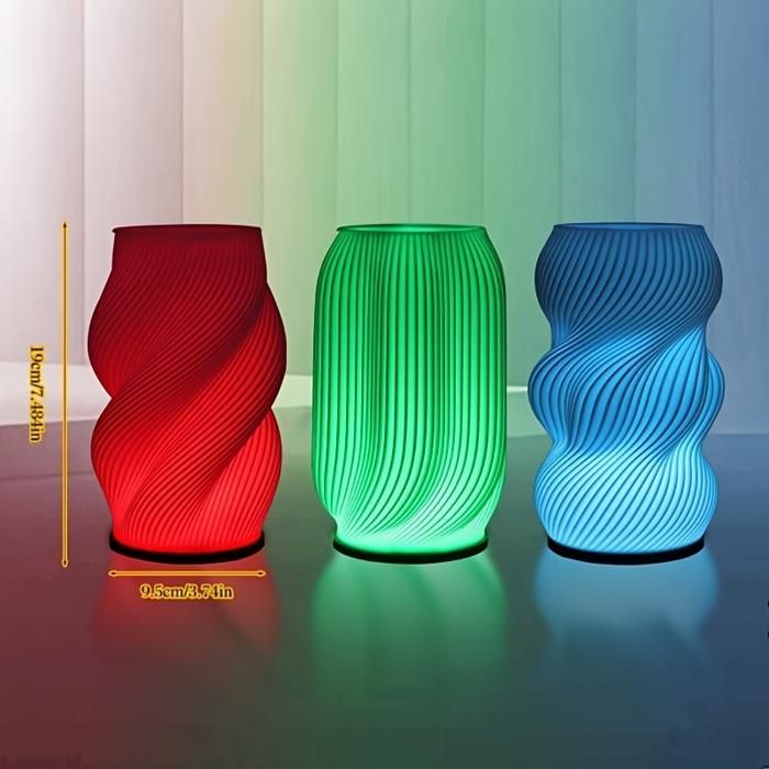 Vaso illuminato Telecom, 16 colori, USB, decorazione per casa/ristorante, ideale per fiori e giardinaggio, regalo per le feste Tipo B.