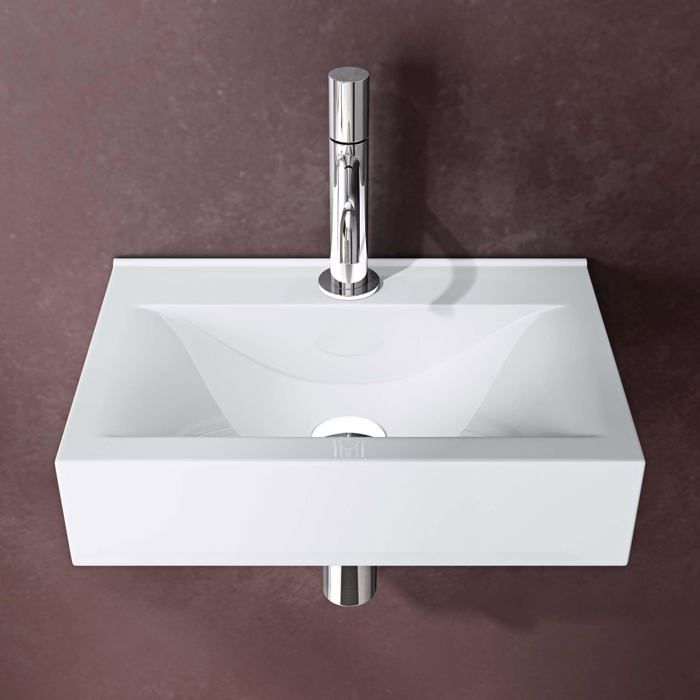 Lavabo vasque a poser ou monter au mur evier design Bruxelles-118C 45 x 30,5 x10,5 cm