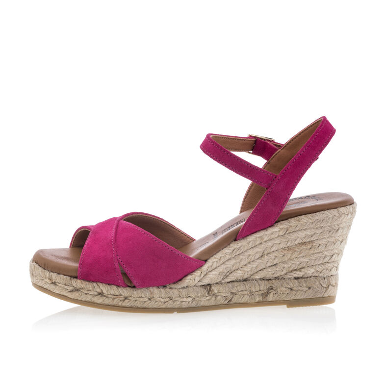 Rosa espadriller med tausåler til dame