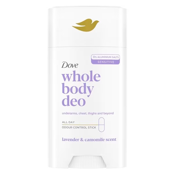 Dove lavandas un kumelīšu dezodoranta zīmulis visam ķermenim, 75 ml