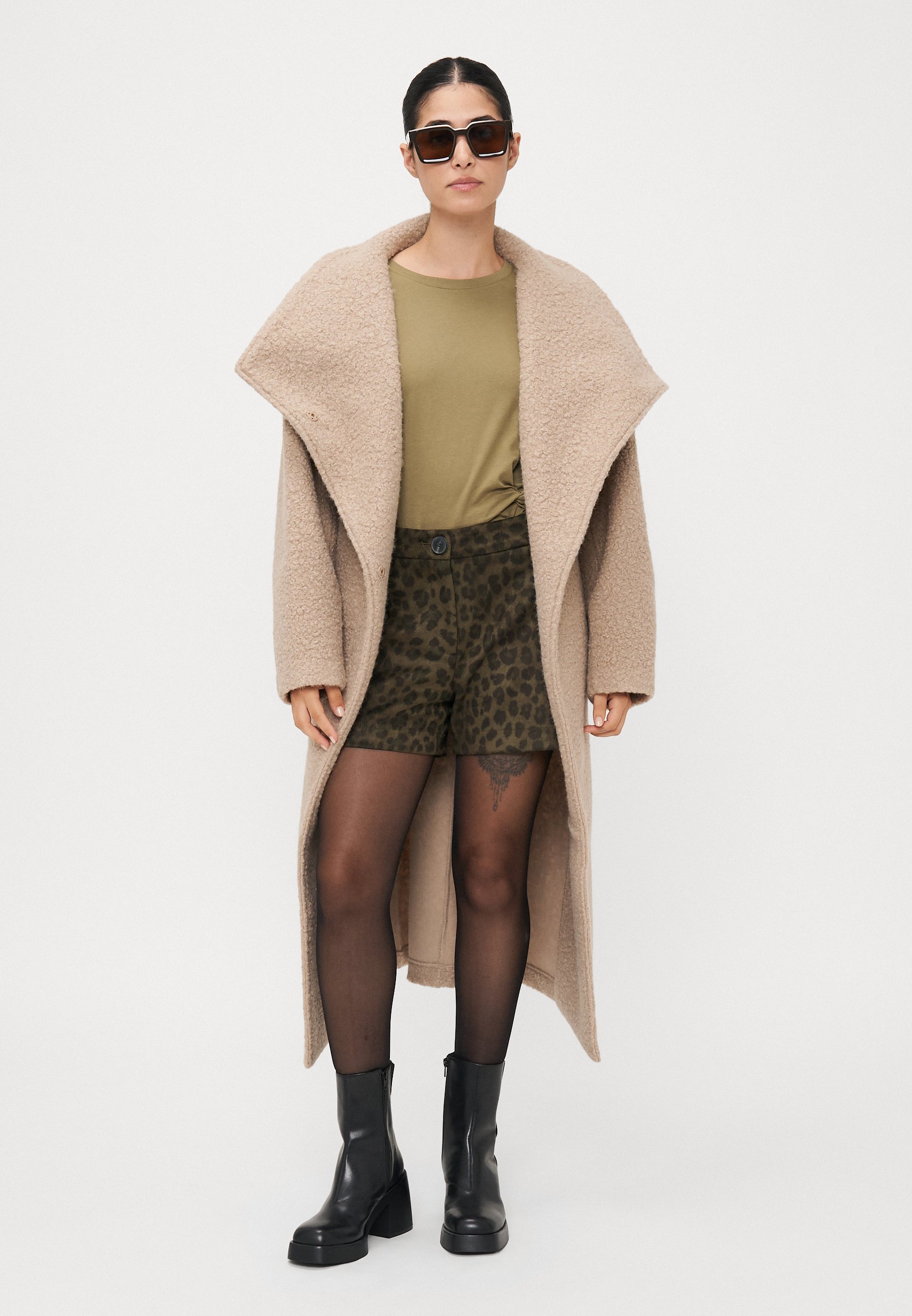 Gina Tricot Petite LANGE JAS - Klassieke jas - zacht beige