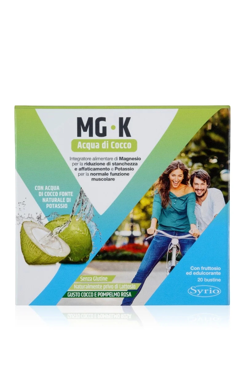 Eau de coco SYRIO Mg-K, 20 sachets de magnésium et de potassium