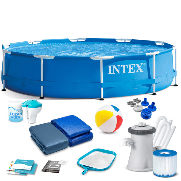 Basen ogrodowy stelażowy Intex 305x76 cm zestaw 15w1