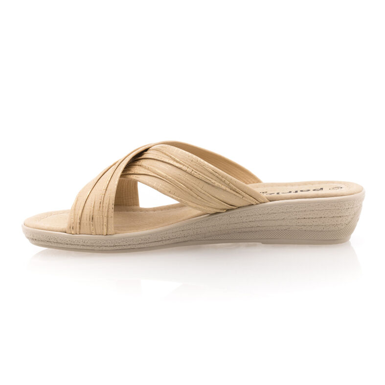 Pantuflas beige para mujer