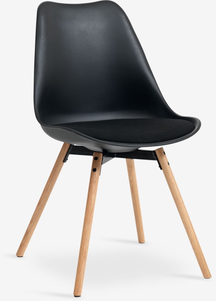 KASTRUP Jedilni stol KASTRUP črna/hrast