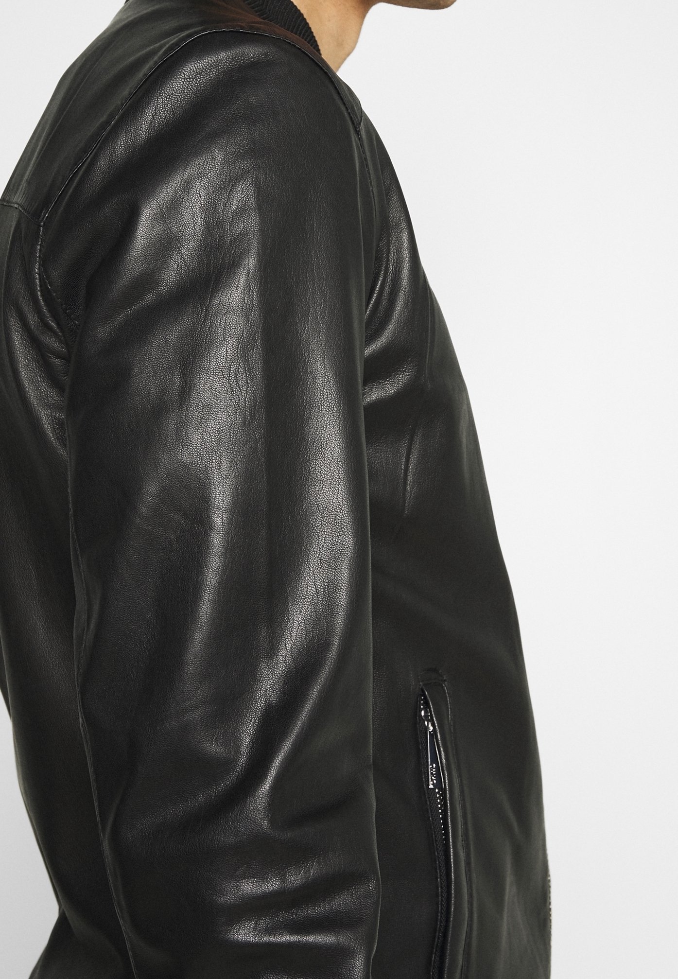 Veste en cuir Oakwood - noire