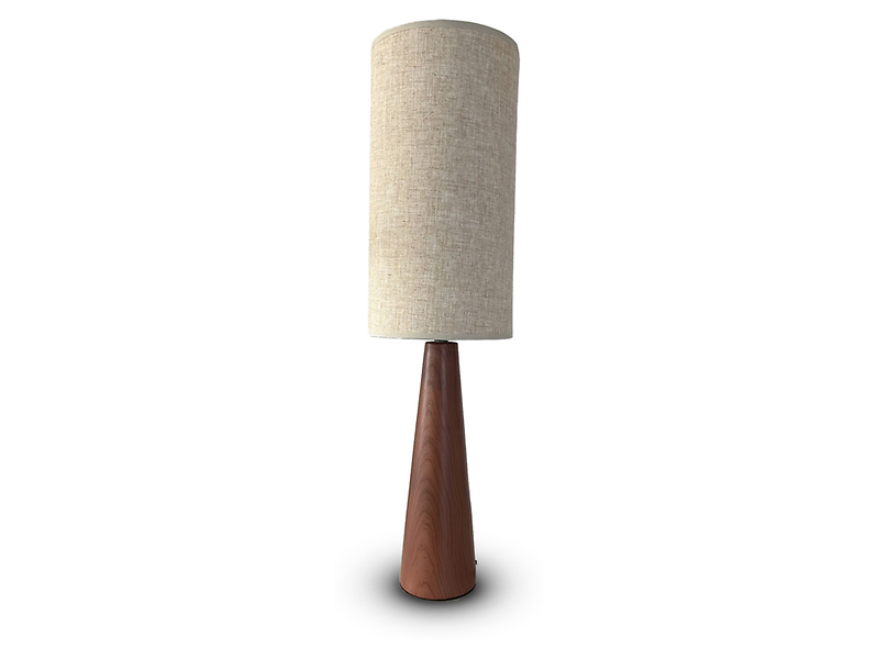 Lampa stołowa Louc tkaninowa brązowa