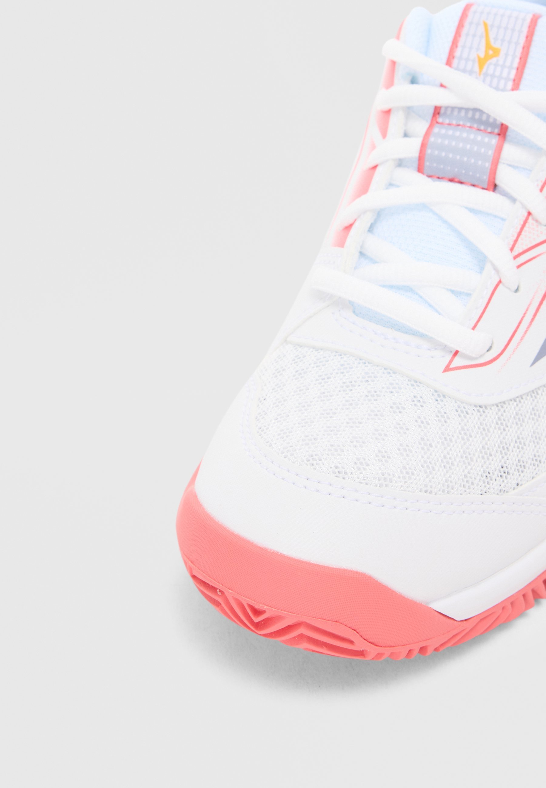 Mizuno BREAK SHOT 5 UNISEX - Multicourt tennisschoenen - wit/blauw graniet/calypso koraal
