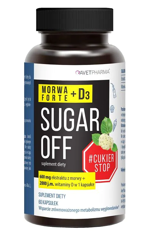 Avet Pharma Sugar Off Morwa Forte + D3 60 Kapsułek