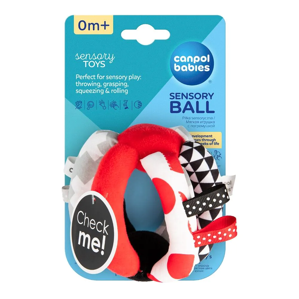 Canpol Babies Pluszowa piłka kontrastowa Sensory Toys