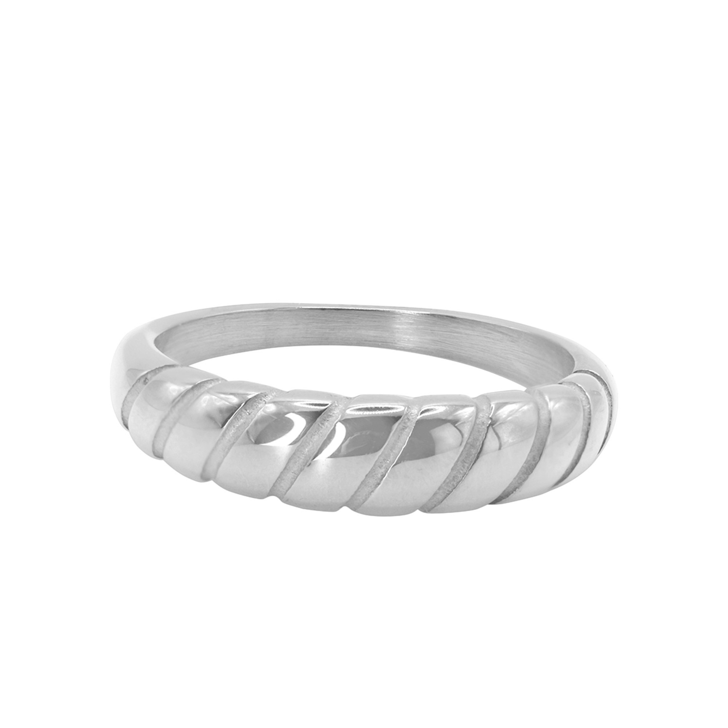 Heideman Bague Naso couleur argentée polie