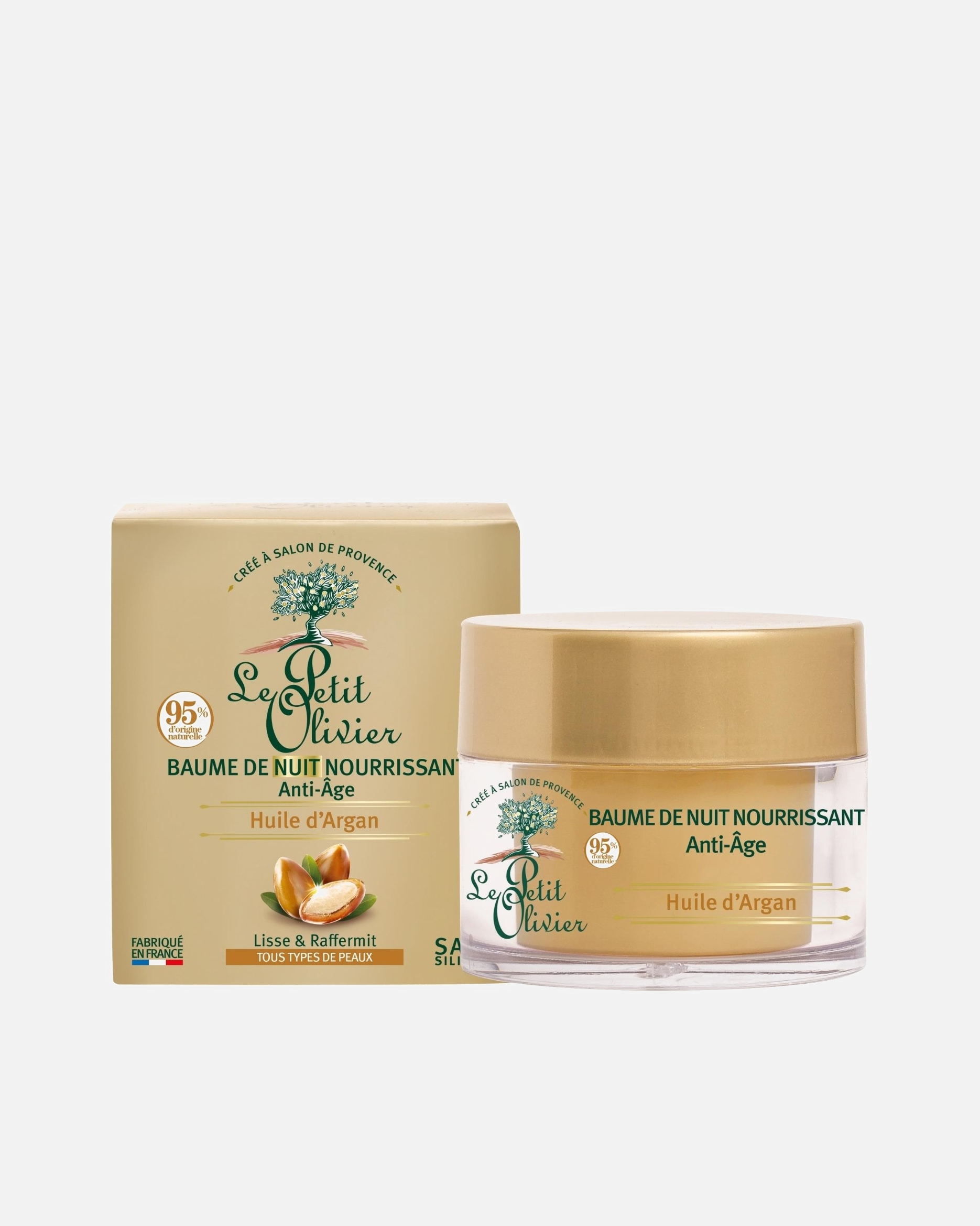 Le Petit Olivier Baume de Nuit Nourrissant Anti-Âge Huile d'Argan
