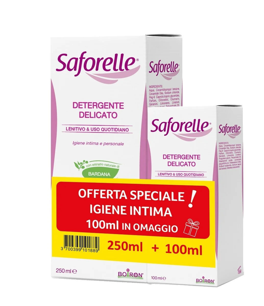 BOIRON Saforelle Sanftes Reinigungsgel 250 ml + 100 ml Beruhigend und für die tägliche Anwendung