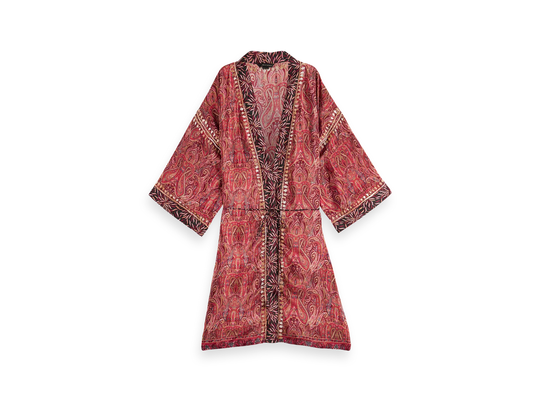Jaypur Sari Kimono Borgoña Rojo