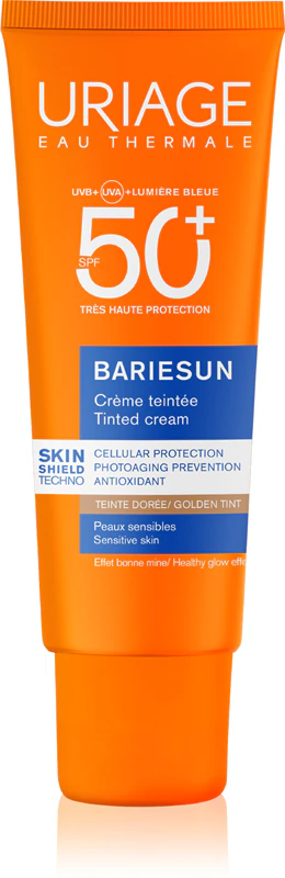Creme com Cor Uriage Bariésun FPS 50+, protetor solar facial com cor FPS 50+