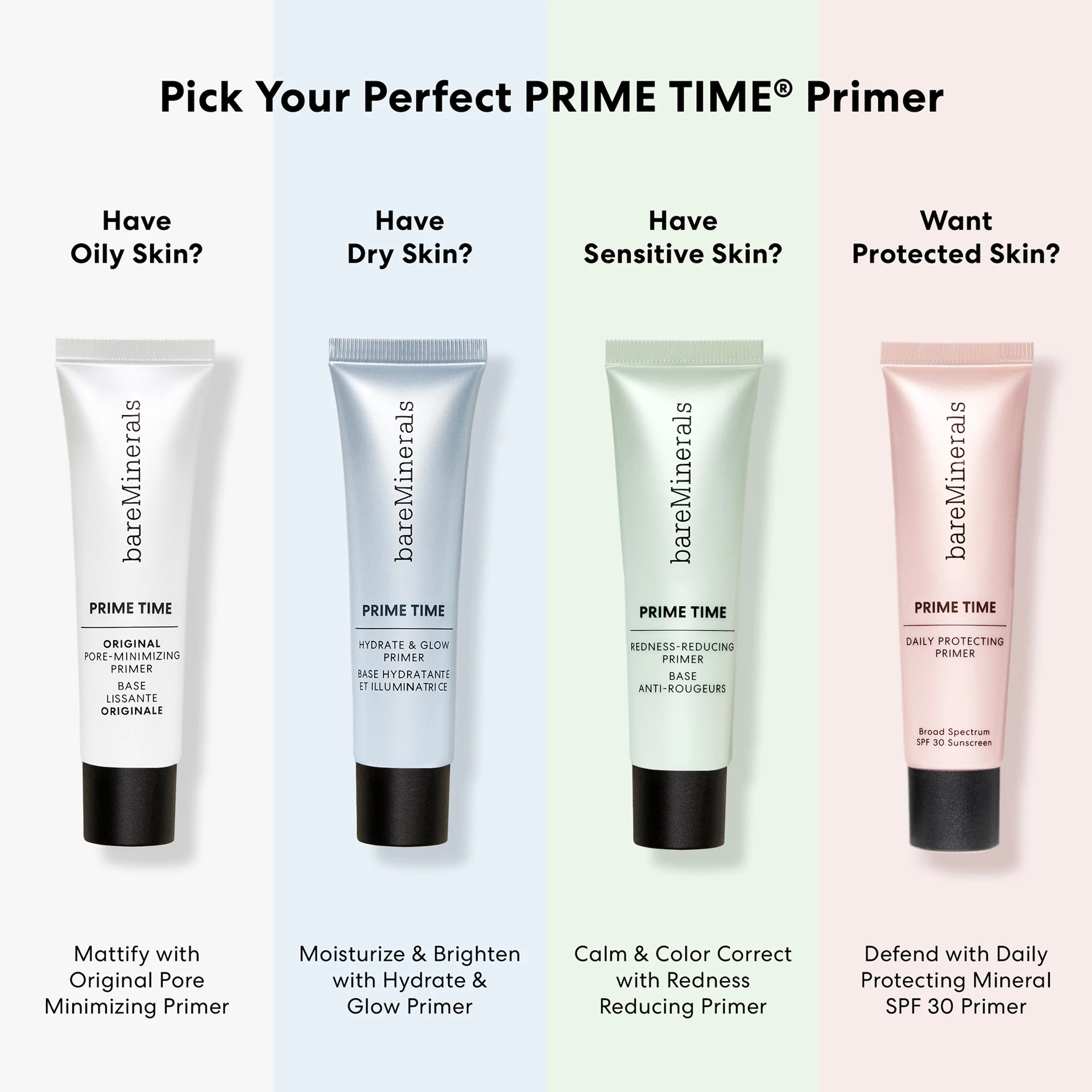 Primer de ten pentru minimizarea porilor Prime Time Original 30 ml - bareMinerals