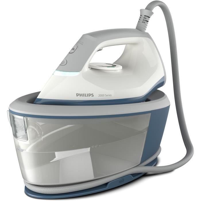 Centrale Vapeur - PHILIPS - BXA0019/00 -​ Série 2000 - 6 bars - 1.4L - Bleu/Blanc - accessoire inclus rase bouloche