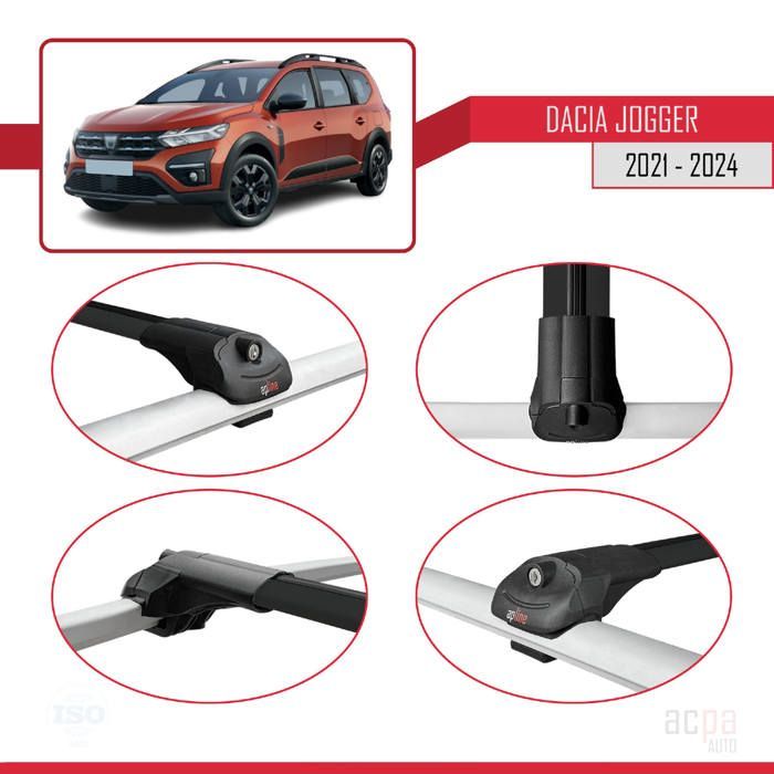 Compatible with Dacia Jogger 2021-2024 ACE-1 Roof Bars Car Roof Rack BLACK