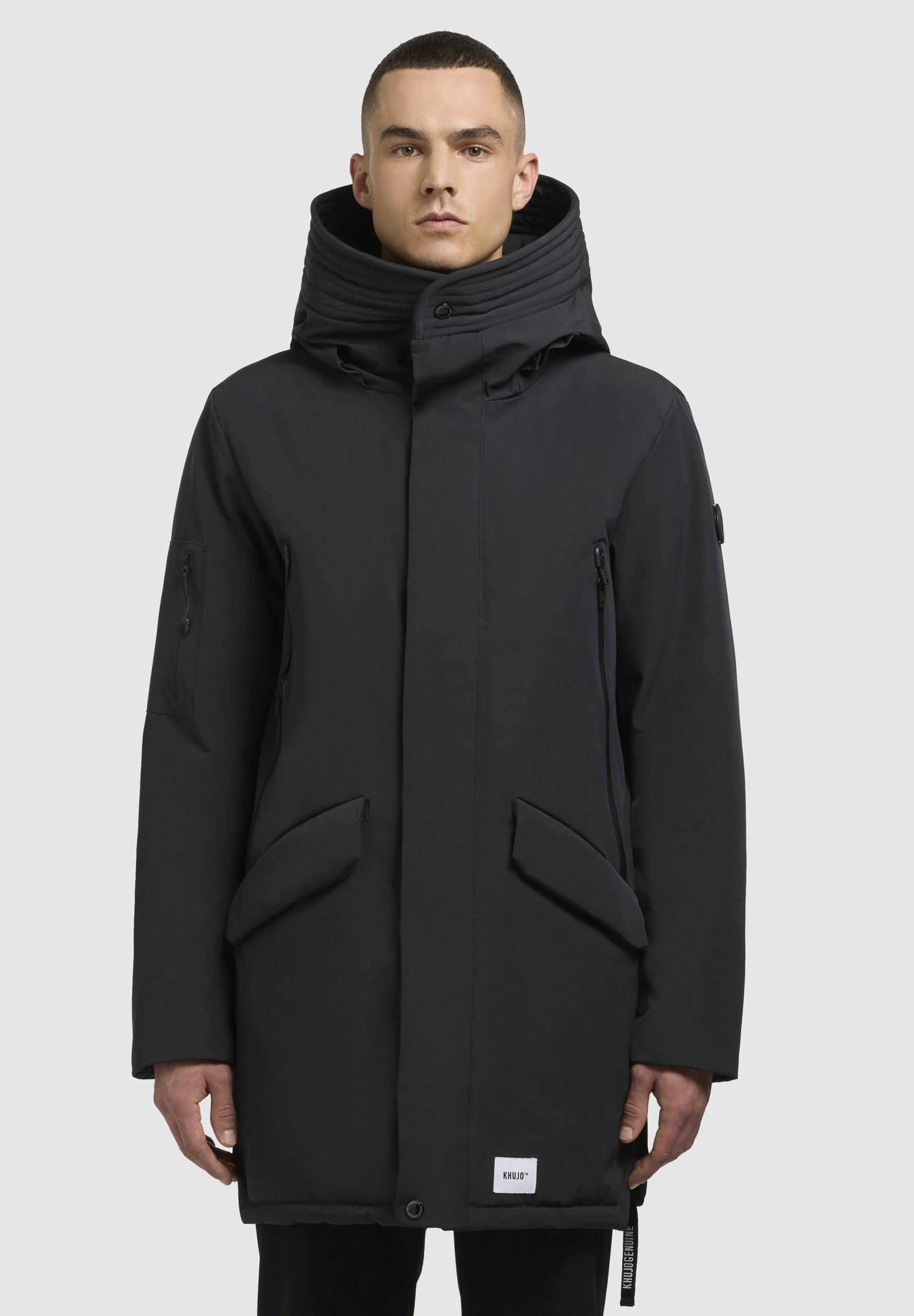 khujo LARC - Vodootporna jakna - tamno siva