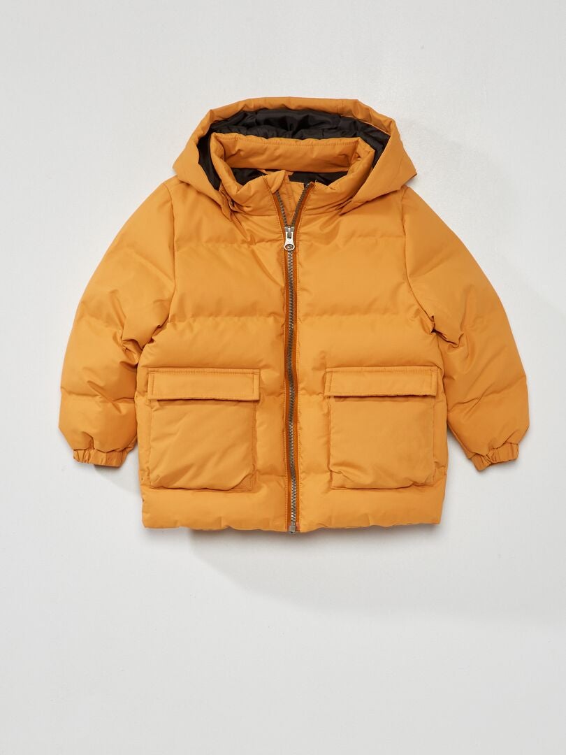 Chaqueta de plumas con capucha - AMARILLA