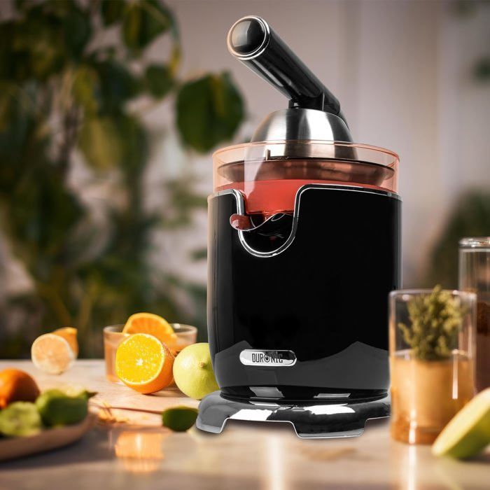 Duronic JE605 Presse-agrumes de 600W | Capacité de 400 ml | Filtre réglable pour la Pulpe | Idéal pour Jus d'Agrumes Oranges